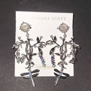Kendra Scott Devin Stayement Earrings Rhd 579 Convertible Dragonfly Butterfly Ha